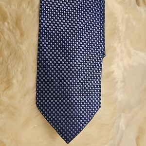 Men's‎ Blue Patterned Tie By SETAZONE.Pure Silk, Hand Made.